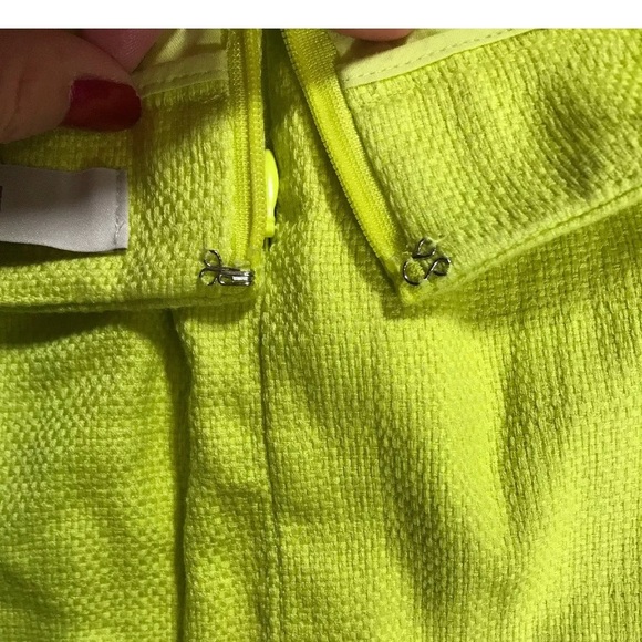 LOFT Women’s Tweed Bright Yellow/Green Skirt 4 - Picture 6 of 8